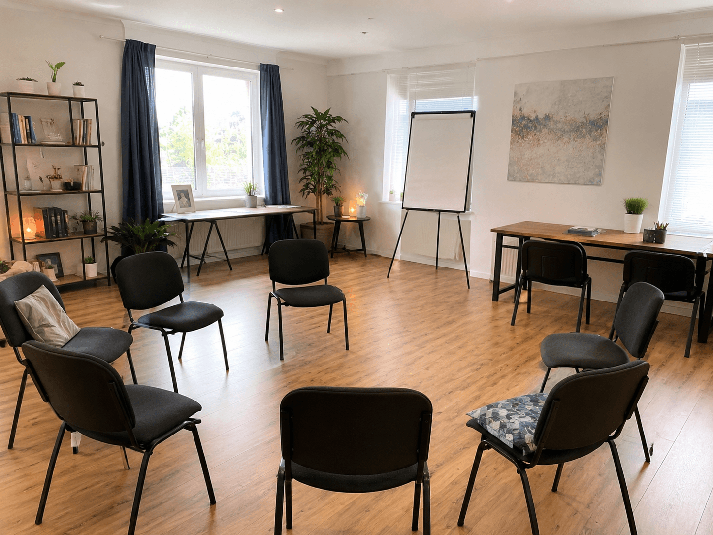 CoEvolve workshop studio set up for group sessions